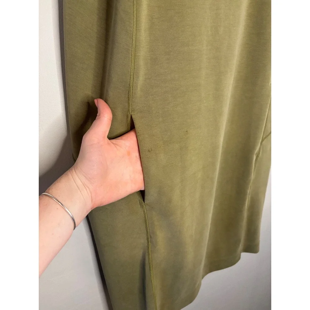 Lululemon Softstreme Back In Action Tank Dress Olive Green Athleisure Minimal‎ 6
